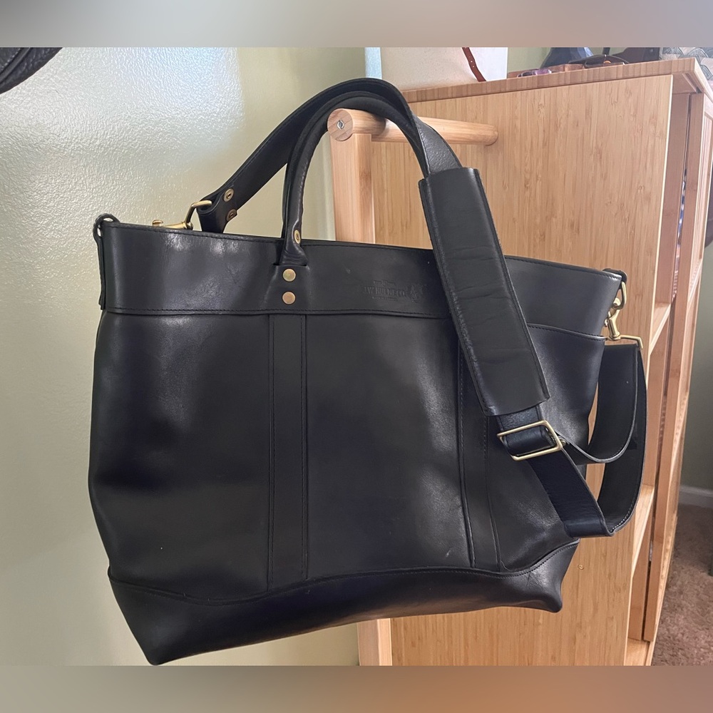 J. W. Hulme Black Leather Bag briefcase